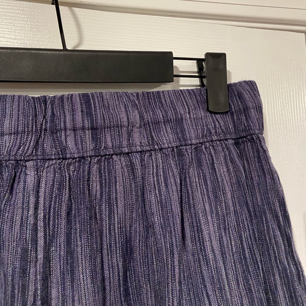 NWT Time & Tru Size S Blue Linen Blend Comfy Pull On Drawstring Shorts Pockets - Picture 8 of 16